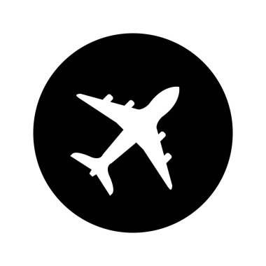 Plane icon flight transport sign vector. Airplane symbol vector icon illustration. Icon single plane