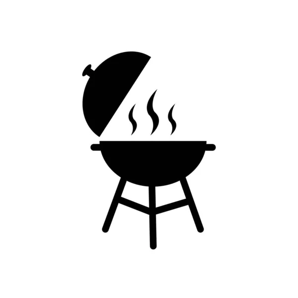 Barbecue Icoon Grill Icoon Bbq Vector Illustratie Geïsoleerd Witte Achtergrond — Stockvector