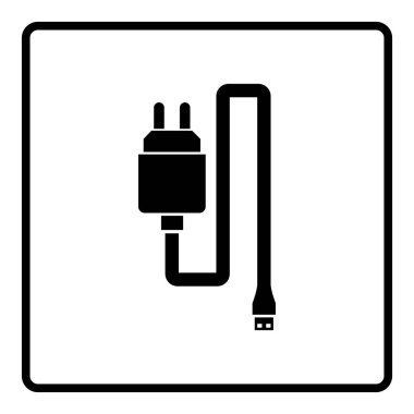 Şarj vektör simgesi beyaz arkaplanda izole edildi, şarj logosu kavramı