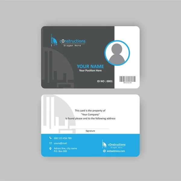 Unternehmen Card Vektor Template Lizenzfreie Gestaltung — Stockvektor