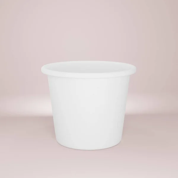 纸杯3D图片说明 4盎司咖啡杯模拟孤立的背景 — 图库照片