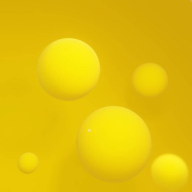  küreler Sarı renk Soyut arkaplan 3d görüntüleme, Modern trend pankart tasarımı konsepti