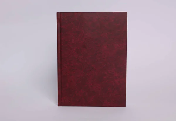 red color leather diary stock image,  diary isolated white background mockup image