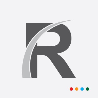 R company logo vector design
