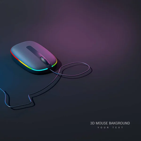 modern computer mouse 3d background image