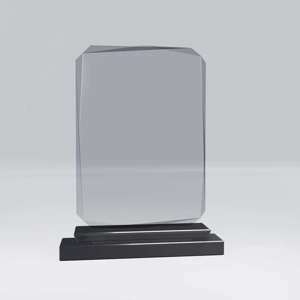 Glass Trophy Render Mockup — Stock Photo, Image