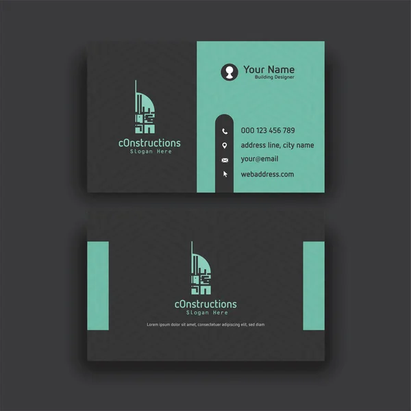 Business Card Modern Design Vytisknout Připravený Formát Souboru — Stockový vektor