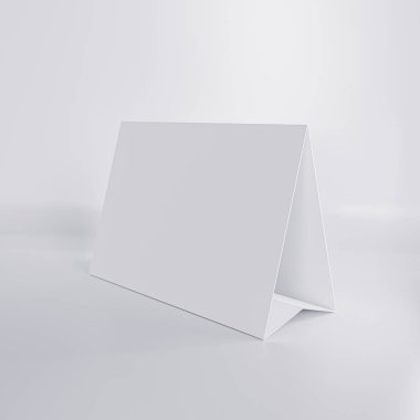 Üstteki Çadır Kartı Model 3d ilüstrasyon resmi