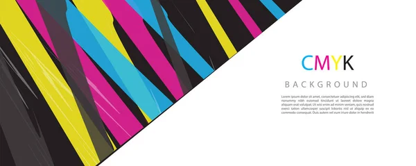 Cmyk Färg Abstrakt Färgglad Bakgrund Vektor Illustration För Din Design — Stockfoto