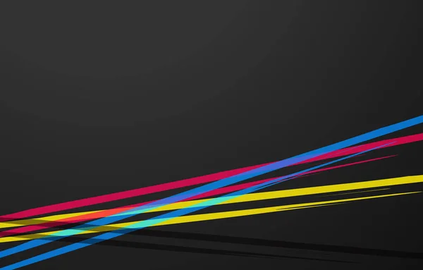 Abstracte Kleurrijke Lijnen Donkere Achtergrond Vector Bedrijfs Technologieontwerp — Stockfoto