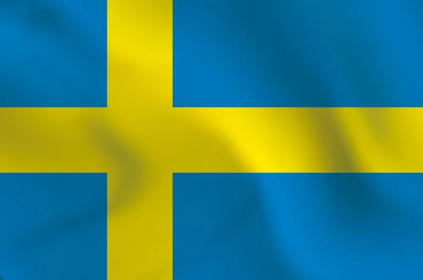 Svédország Zászló Illusztráció Kép — Stock Fotó