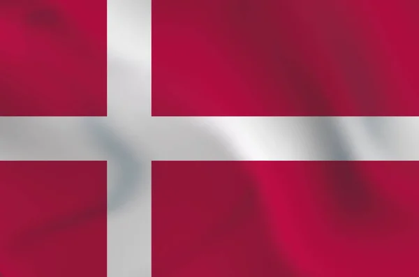 Danmarks Nationella Flaggbild — Stockfoto