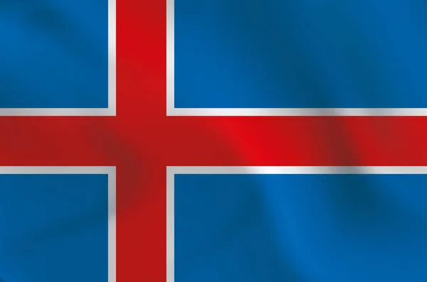 Εικόνα Εικονογράφησης Σημαίας Ισλανδίας — Φωτογραφία Αρχείου