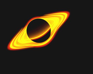 Siyah arka planda göz yanıyor. resimleme resmi