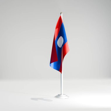 Laos ulusal masaüstü bayrağı 3d resmi