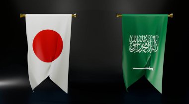 Suudi Arabistan ve Japon ilişkileri bayrağı