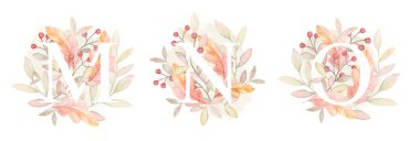 Sonbahar Mektupları. El Kaplama Çiçek Alfabesi. Suluboya Bitkilerli Mektuplar. Yenidoğan Davetiyesi Dekoru. Bebek Seçimi