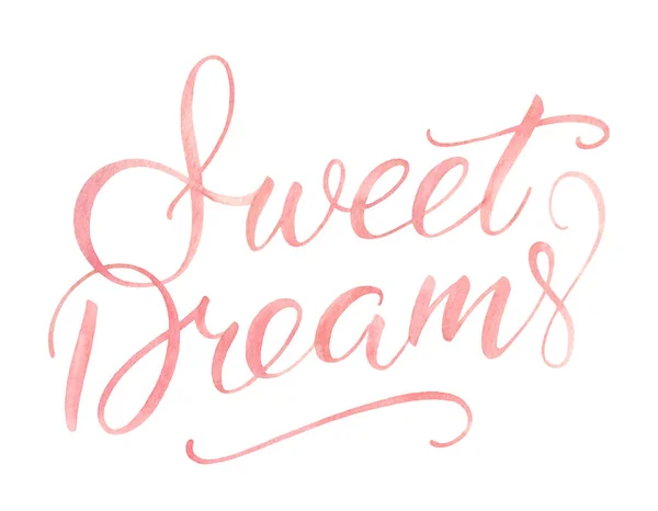 Sweet Dreams Hand Lettering. Hand Drawing Lettering, Decor Elements. Design for Cards, Print, Poster. Card Lettering Decor