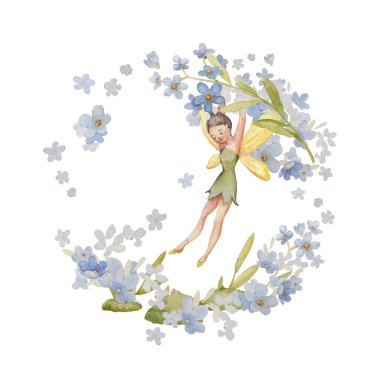 Beni Unutma Peri Çizimi. Bahçe Peri Duvarı Sanatı. Beni unutun çocuklar yazmasın. Çiçek Masalı Clipart