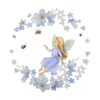 Beni Unutma Peri Çizimi. Bahçe Peri Masalı Orijinal Suluboya. Beni unutun çocuklar yazmasın. Beni Unut Çocuk Süsleme