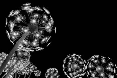 Soyut neon parıldayan çiçek. Parlak bir arka plan. psikedelik arkaplan