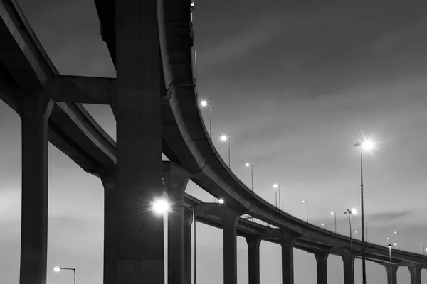 Elevated Highway Bridge Night — Stock Photo, Image