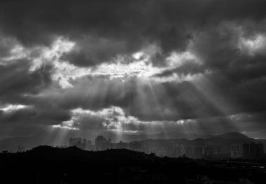 Yuen Long bölgesinin silueti, Hong Kong