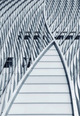 Modern mimarinin dış cephesi. Soyut arkaplan kalıbı oluşturuluyor