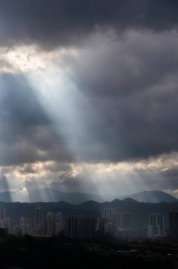 Yuen Long bölgesinin silueti, Hong Kong