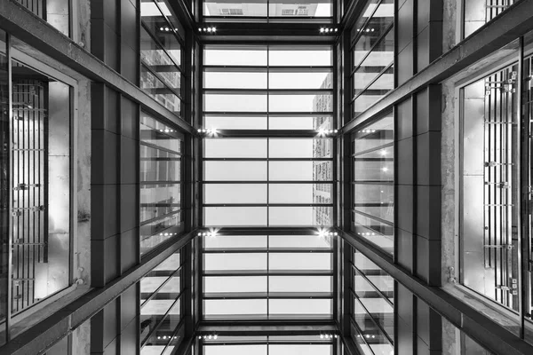 Vista Interior Arquitetura Moderna Construção Fundo Abstrato — Fotografia de Stock