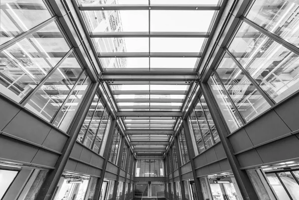 Vista Interior Del Moderno Centro Comercial Construcción Fondo Abstracto — Foto de Stock
