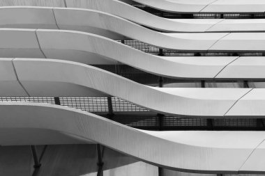 Modern mimarinin dış cephesi. soyut arkaplan oluşturuluyor