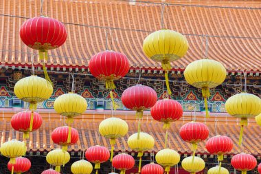Hong Kong şehrinde Wong Tai Sin Tapınağı Lantern, Çin. 