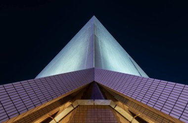 Modern mimarinin dış cephesi. soyut arkaplan oluşturuluyor