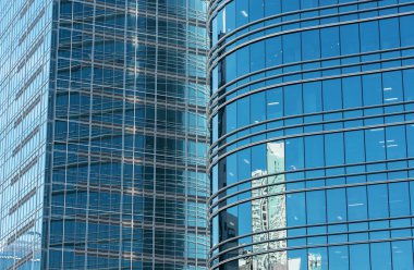 Modern mimarinin dış cephesi. soyut arkaplan oluşturuluyor