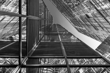 Modern mimarinin dış cephesi. soyut arkaplan oluşturuluyor