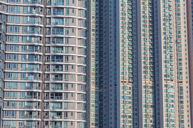 Hong Kong 'da yüksek binalar.