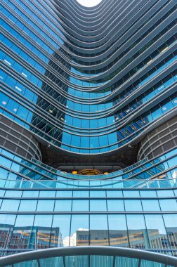 Modern mimarinin dış cephesi. soyut arkaplan oluşturuluyor