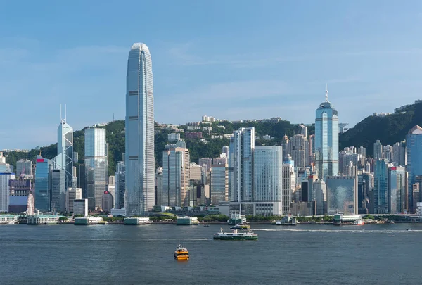 Skyline Porto Victoria Cidade Hong Kong — Fotografia de Stock