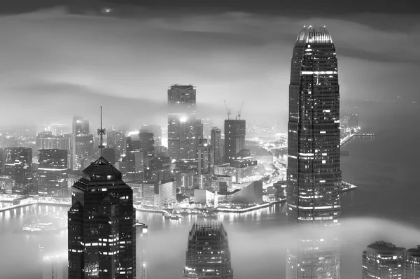 Skyline Hong Kong City Fog — Stock Photo, Image