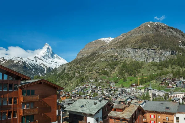 Dağ Matterhorn Tatil Köyü Zermatt Sviçre — Stok fotoğraf