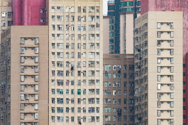 Exterior Edifício Residencial Arranha Céus Cidade Hong Kong — Fotografia de Stock