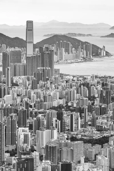 香港城市的航拍图 — 图库照片
