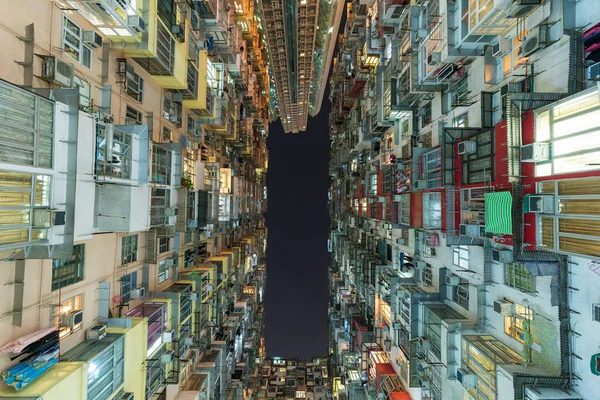Зовнішній Вигляд Багатоповерхового Житлового Будинку Місті Гонконг — стокове фото