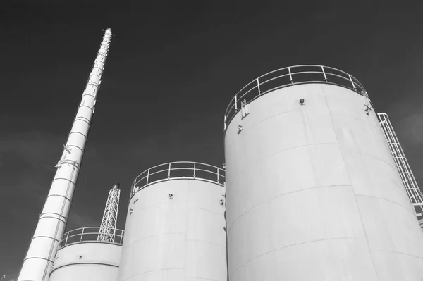 Olieopslagtank Chemische Fabriek — Stockfoto