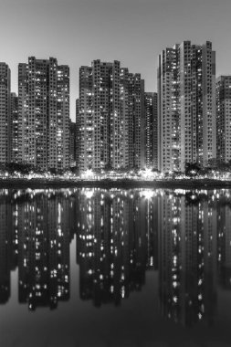 Hong Kong 'da yüksek binalar.