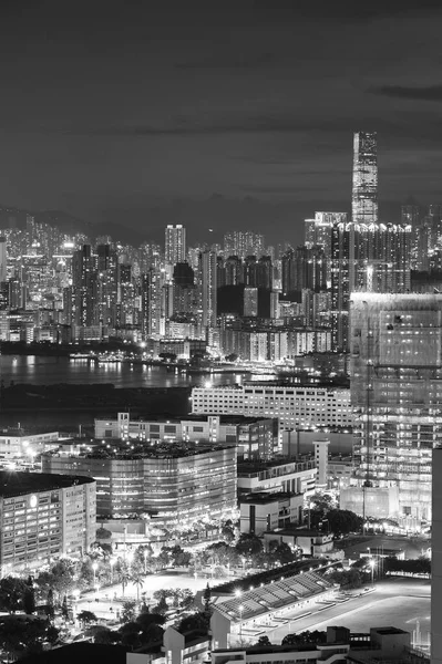 香港市のダウンタウン地区の空中ビュー — ストック写真