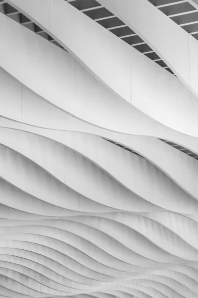 Interior View Wave Shaped Pattern Modern Architecture Stock Picture