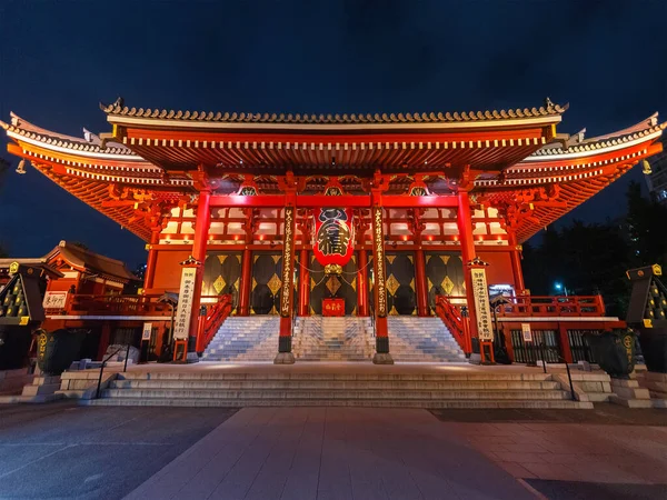 Tóquio Japão Maio 2023 Paisagem Noturna Referência Histórica Templo Senso — Fotografia de Stock