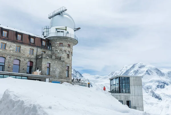Sviçre Deki Gornergrat Zirvesi Ndeki Gözlemevi — Stok fotoğraf